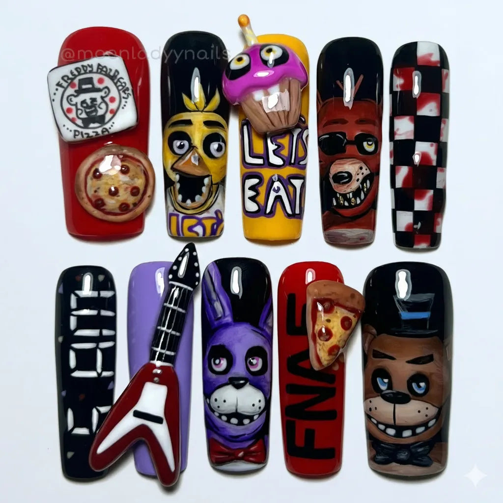 Custom FNAF Nails