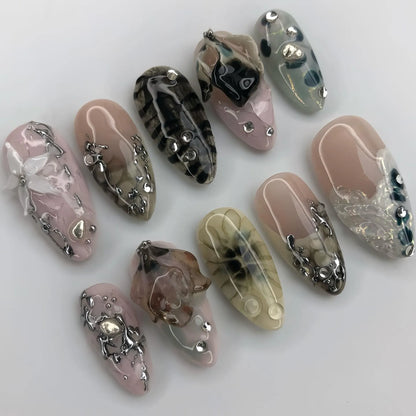 Luxury Marble Nails