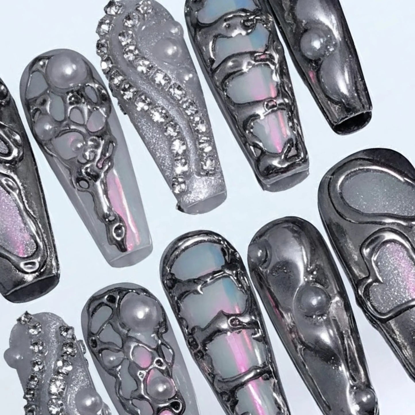 Cyberpunk 3D Nails